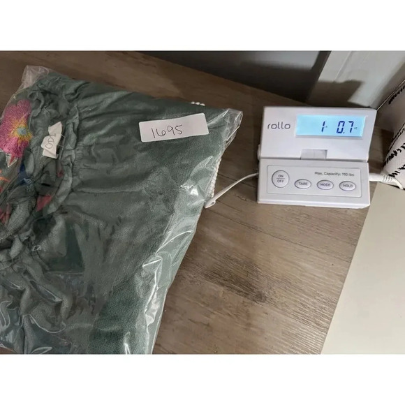 Embroidered Womens Linen Dress 1Sz Green Lagenlook Artsy Cottagecore Boho Hippie - Picture 15 of 16